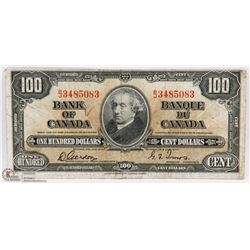 1937 CANADIAN $100 DOLLAR BILL
