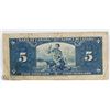 Image 2 : 1937 CANADIAN $5 DOLLAR BILL