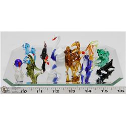 ESTATE SET OF MENAGERIE EN VERRE GLASS ANIMAL SET