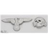 Image 1 : SS METAL HAT INSIGNIA MARKED GES GESCH WITH 2