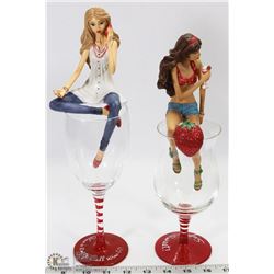 GIRL ON CELL PHONE AND WINE GLASS WITH SUPER SWEET