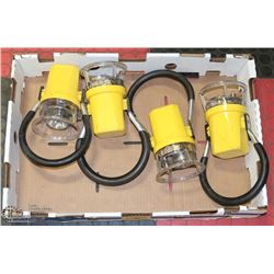 SET OF FOUR 6-VOLT DUAL BULB HEAVY DUTY