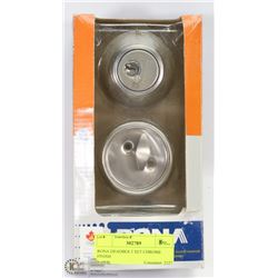 RONA DEADBOLT SET CHROME FINISH