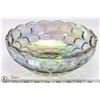 Image 1 : LARGE BLUE CARNIVAL GLASS BOWL