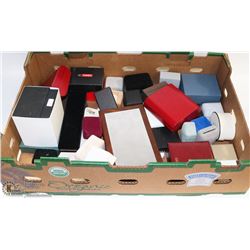 FLAT OF JEWELLERY BOXES , WATCHES BOXES ETC.