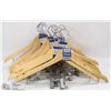 Image 1 : LARGE BOX OF NEW WOOD SUIT HANGERS