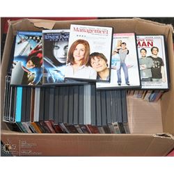 CASE OF OVER 75 DVDS INCL BUFFY SEASON SETS, OLD