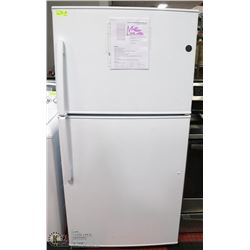 GE WHITE 21.2 CUFT TOP FREEZER NO FROST FRIDGE.