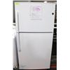 Image 1 : GE WHITE 21.2 CUFT TOP FREEZER NO FROST FRIDGE.