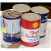Image 1 : LOT OF 4 VINTAGE OIL CANS.