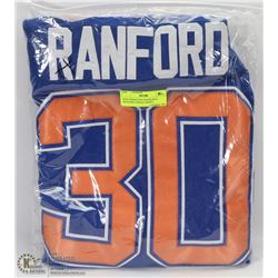 NEW EDMONTON OILERS BILL RANFORD ADIDAS JERSEY
