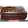 Image 1 : BROWN LEATHERETTE STORAGE OTTOMAN