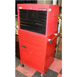 2 TIER CRAFTSMAN TOP AND SNAP ON BOTTOM TOOL CHEST