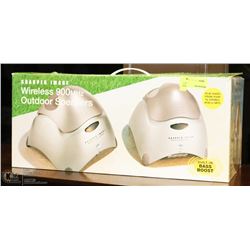 NEW SHARPER IMAGE WIRELESS 900MHZ OUTDOOR SPEAKERS