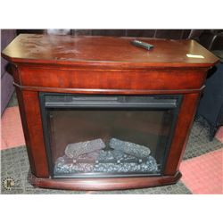 WOOD ENCLOSED ELECTRIC FIREPLACE WITH REMOTE