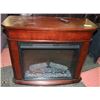 Image 1 : WOOD ENCLOSED ELECTRIC FIREPLACE WITH REMOTE