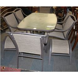PATIO TABLE WITH 6 CHAIRS AND 2 STOOLS