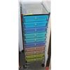 Image 1 : 10 DRAWER STORAGE CART WITH ORGANIZER TOP &