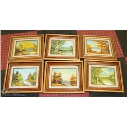 LOT OF 6 MATTED AND MATCHING FRAMES LANDSCAPE