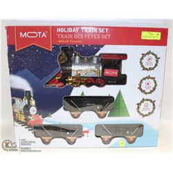 NEW MOTA HOLIDAY TRAIN SET WITH REAL SOUND, REAL