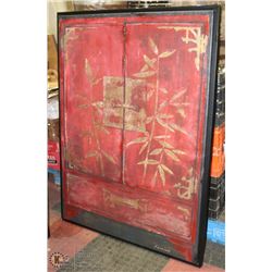 LARGE FRAMED CANVAS PICTURE. 38"X51"