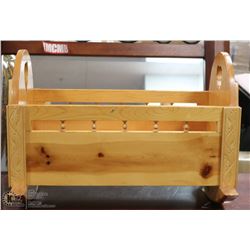 WOOD DOLL ROCKING CRADLE