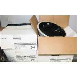 GROUP OF 5 CERAMIC UNDERMOUNT SINKS AS THEY COME