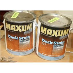 LOT OF 2 MAXIMUM ACRYLIC DECK STAINS