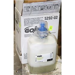 CASE WITH TWO 2L BOTTLES GOJO SHAMPOO AND