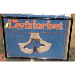 35" X 24" LEVIS STORE PROMOTIONAL FLOOR MAT 1970