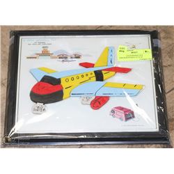 1962 CHILD GUIDANCE TOY AIRLINER PUZZLE 12" X 10"