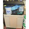 Image 1 : 50 GAL AQUARIUM WITH STAND, CHEMICALS, PUMP,