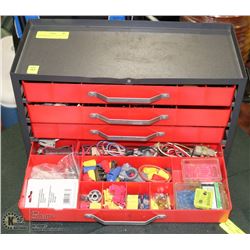4 DRAWER ELECTRICIANS TOOLBOX WITH CONTENTS