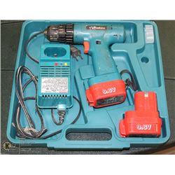 MAKITA 6221D REVERSIBLE CORDLESS DRILL, 9.6 VOLT