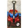 Image 1 : RADIOFLYER WAGON WITH LITTLE TIKES SWING.
