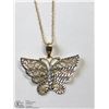 Image 1 : 2) 10KT GOLD BUTTERFLY NECKLACE