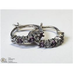 10) STERLING SILVER ALEXANDRITE EARRINGS