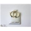 Image 1 : 11) 14KT GOLD SAPPHIRE EARRINGS