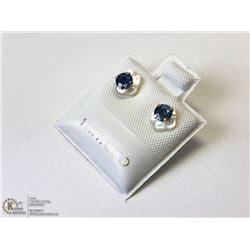14) 10KT SAPPHIRE 2-IN-1 MOTHER OF PEARL EARRINGS