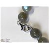 Image 3 : 18) STERLING SILVER LABRADORITE PEARL NECKLACE