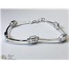 Image 2 : 20) STERLING SILVER CUBIC ZIRCONIA BRACELET