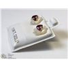 Image 4 : 21) 10KT RUBY 2-IN-1 MOTHER OF PEARL EARRINGS