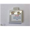 Image 3 : 23) 14KT GOLD CUBIC ZIRCONIA EARRINGS