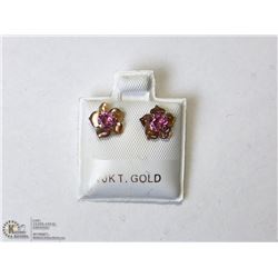 25) 10KT TOURMALINE 2IN1 MOTHER OF PEARL EARRINGS