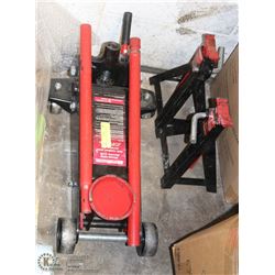 3 TON FLOOR JACK WITH JACK STANDS