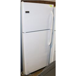FRIGIDAIRE TOP FREEZER WHITE REFRIGERATOR.