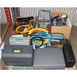 PALLET OF PARTIAL TOOL SETS, EXTENSION CORDS,