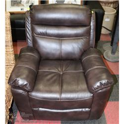 NEW BROWN LEATHERETTE ROCKER RECLINER