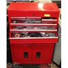 Image 1 : SMALL RED TOOL BOX COMBINATION WITH ASSORTED TOOLS