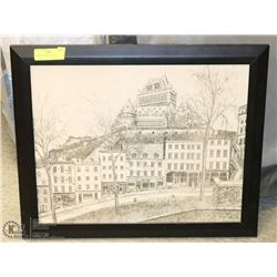 FRAMED PICTURE OF OLD QUEBEC